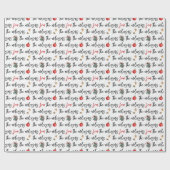 Moderne Waterverf kerstpatroon aangepaste familie Cadeaupapier (Vlak)