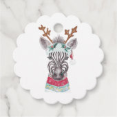 Moderne waterverf kerstschilderkunst bedankjes labels (Voorkant)