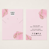 Moderne waterverf Ketting Oorbel Display kaart (Voorkant /achterkant)