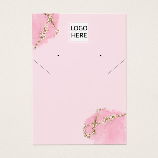 Moderne waterverf Ketting Oorbel Display kaart (Voorkant)