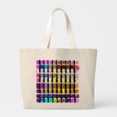 Moderne waterverf kleurenpaletkunstenaar grote tote bag (Achterkant)