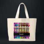 Moderne waterverf kleurenpaletkunstenaar grote tote bag<br><div class="desc">Moderne waterverf kleurenpaletkunstenaar Grote Canvas tas. U kunt uw eigen naam toevoegen om te personaliseren. Leuke tas voor al uw kunstbenodigdheden.</div>