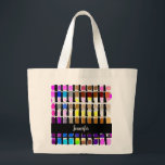 Moderne waterverf kleurenpaletkunstenaar grote tote bag<br><div class="desc">Moderne waterverf kleurenpaletkunstenaar Grote Canvas tas. U kunt uw eigen naam toevoegen om te personaliseren. Leuke tas voor al uw kunstbenodigdheden.</div>