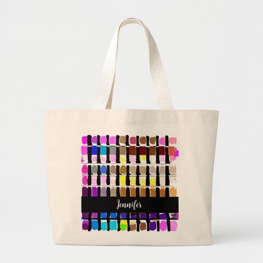 Moderne waterverf kleurenpaletkunstenaar grote tote bag (Voorkant)