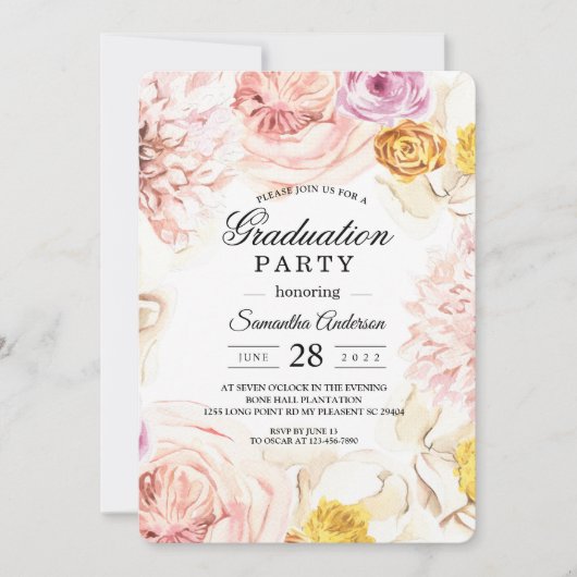 Moderne Waterverf kleurrijk Lijst Kaart (Voorkant)