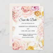 Moderne Waterverf kleurrijk Lijst Save The Date (Voorkant / Achterkant)