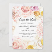 Moderne Waterverf kleurrijk Lijst Save The Date (Voorkant)