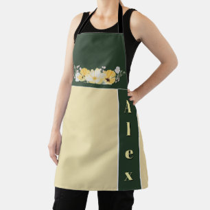 Moderne waterverf kleurrijke Bloemen & personalise Schort