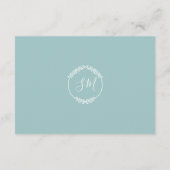 Moderne Waterverf Kleurrijke Leaf Wedding Receptie Informatiekaartje (Achterkant)