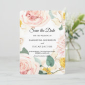 Moderne Waterverf kleurrijke Lijst Save The Date (Staand voorkant)