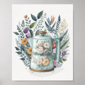 Moderne Waterverf Koffieflessen voor flessen Poster (Voorkant)