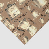 Moderne Waterverf koffiepotten bruin Tissuepapier (Detail)