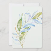 Moderne Waterverf koppels Baby shower Kaart (Achterkant)