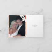 Moderne waterverf koraal perzik bruiloft bedankt k (Binnen)