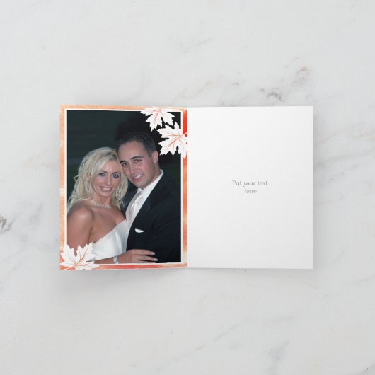 Moderne waterverf koraal perzik bruiloft bedankt k (Binnen)