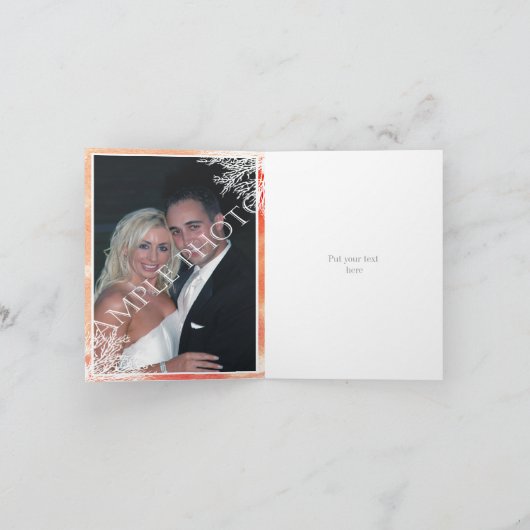 Moderne waterverf koraalrif bruiloft Bedankt (Binnen)