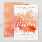 Moderne waterverf koraalrif bruiloft vrijgezellenf kaart (Voorkant / Achterkant)