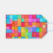 Moderne Waterverf Kunst Abstract Heldere Kleuren P Cadeaulabel (Voorkant (Horizontaal))