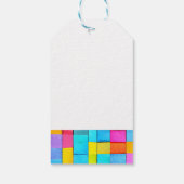 Moderne Waterverf Kunst Abstract Heldere Kleuren P Cadeaulabel (Achterkant)