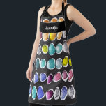 Moderne waterverf kunstenaar patroonmonogram naam schort<br><div class="desc">Moderne waterverf kunstenaar patroonmonogram naam Schort. Voeg je eigen naam toe om te personaliseren.</div>