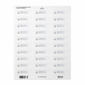Moderne Waterverf Kust Bruiloft Etiket (Full Sheet)