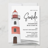 Moderne Waterverf Kustlicht Nautical Light House Kaart (Voorkant)