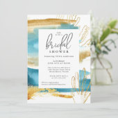 Moderne Waterverf Kustthema Vrijgezellenfeest Kaart (Staand voorkant)