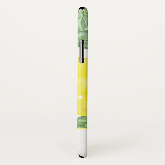 Moderne Waterverf laat Lemon Monogrammed Case-Mate iPhone Case (Achterkant / rechts)