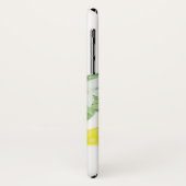 Moderne Waterverf laat Lemon Monogrammed Case-Mate iPhone Case (Achterkant/links)