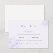 Moderne Waterverf Lavendel Splash Bruiloft RSVP Au Kaartje (Voorkant / Achterkant)