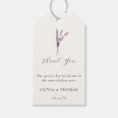 Moderne Waterverf Lavender Sprigs Classy Wedding Cadeaulabel (Voorkant)