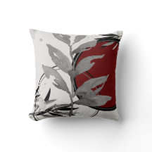 Moderne Waterverf leest | Grijs en Bourgogne