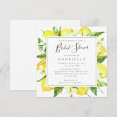 Moderne Waterverf Lemon Botanisch Vrijgezellenfees Kaart (Voorkant / Achterkant)
