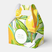 Moderne Waterverf Lemon Garden geel Favoriet Doos Bedankdoosjes (Voorkant Zijde)