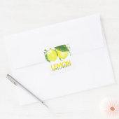 Moderne Waterverf Lemon Marmalade Canning Jar Vierkante Sticker (Envelop)