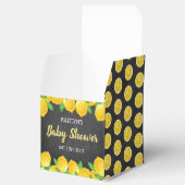 Moderne Waterverf Lemon Tree Baby shower Bedankdoosjes (Geopend)