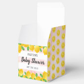 Moderne Waterverf Lemon Tree Baby shower Bedankdoosjes (Geopend)