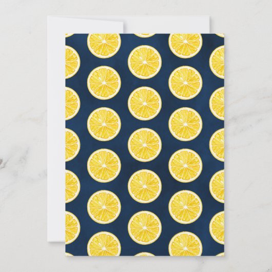 Moderne Waterverf Lemon Tree Baby shower Bedankkaart (Achterkant)