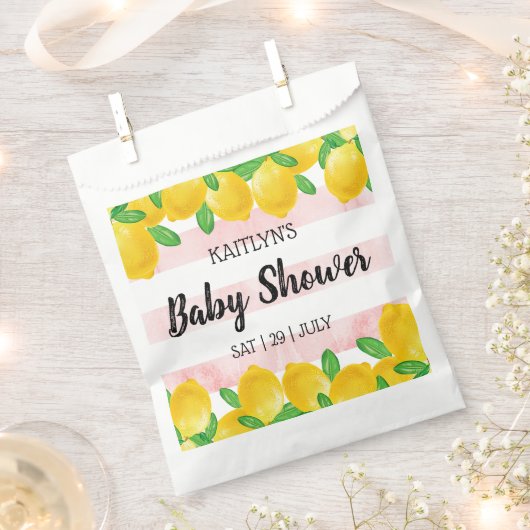 Moderne Waterverf Lemon Tree Baby shower Bedankzakje (Geknipt)