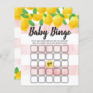 Moderne Waterverf Lemon Tree Baby shower Bingo