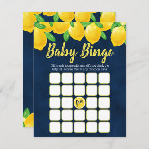 Moderne Waterverf Lemon Tree Baby shower Bingo