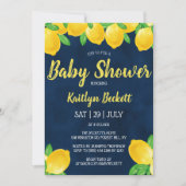 Moderne Waterverf Lemon Tree Baby shower Kaart (Voorkant)