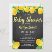 Moderne Waterverf Lemon Tree Baby shower Kaart (Voorkant)