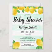 Moderne Waterverf Lemon Tree Baby shower Kaart (Voorkant)