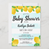 Moderne Waterverf Lemon Tree Baby shower Kaart (Voorkant)