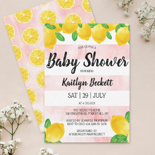 Moderne Waterverf Lemon Tree Baby shower Kaart