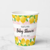 Moderne Waterverf Lemon Tree Baby shower Papieren Bekers (Achterkant)