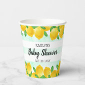 Moderne Waterverf Lemon Tree Baby shower Papieren Bekers (Achterkant)