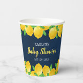 Moderne Waterverf Lemon Tree Baby shower Papieren Bekers (Achterkant)