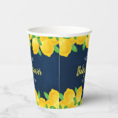 Moderne Waterverf Lemon Tree Baby shower Papieren Bekers (Rechts)